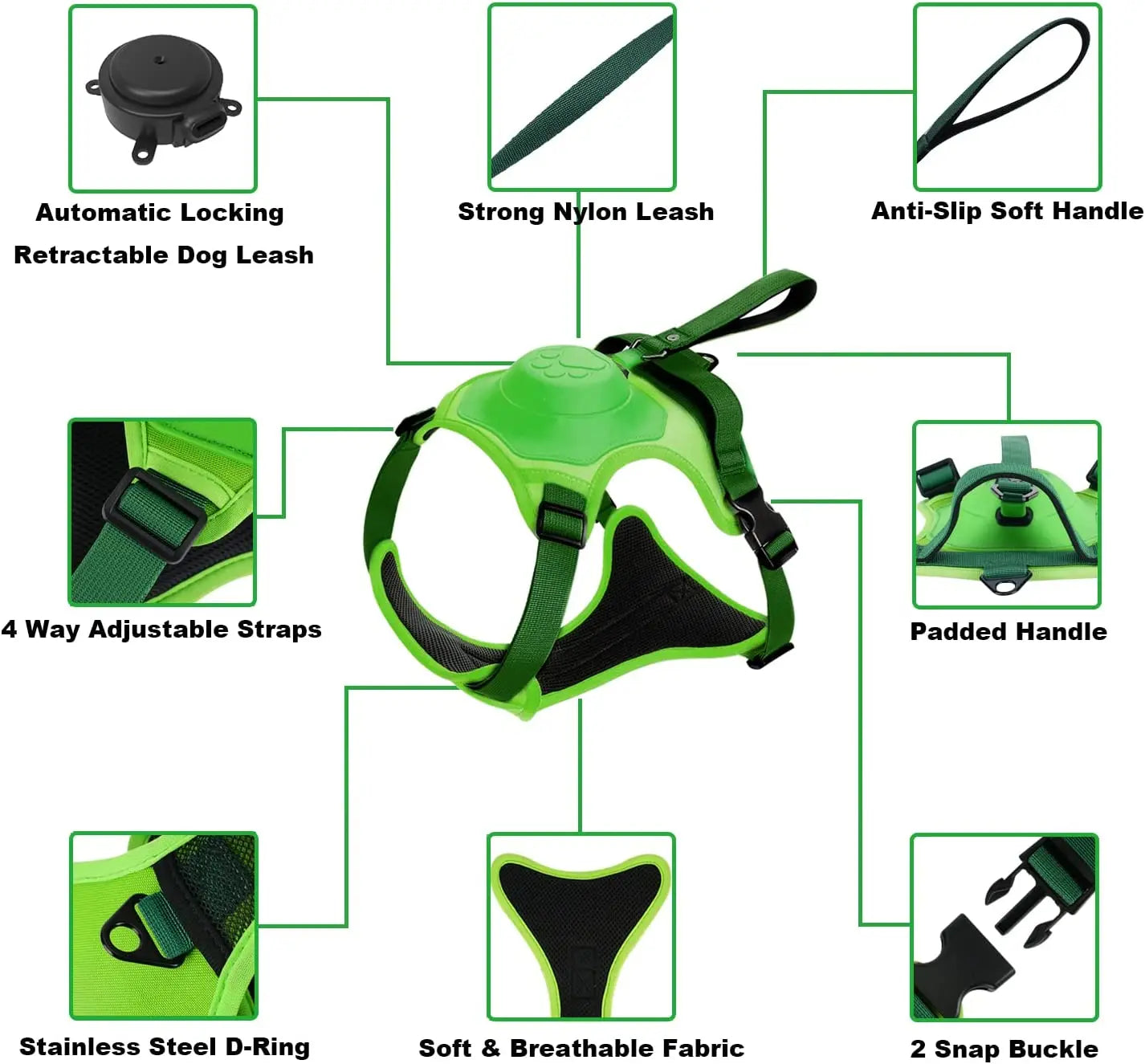 Adjustable Dog Harness & Leash