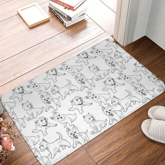 Playful Westie Doormat