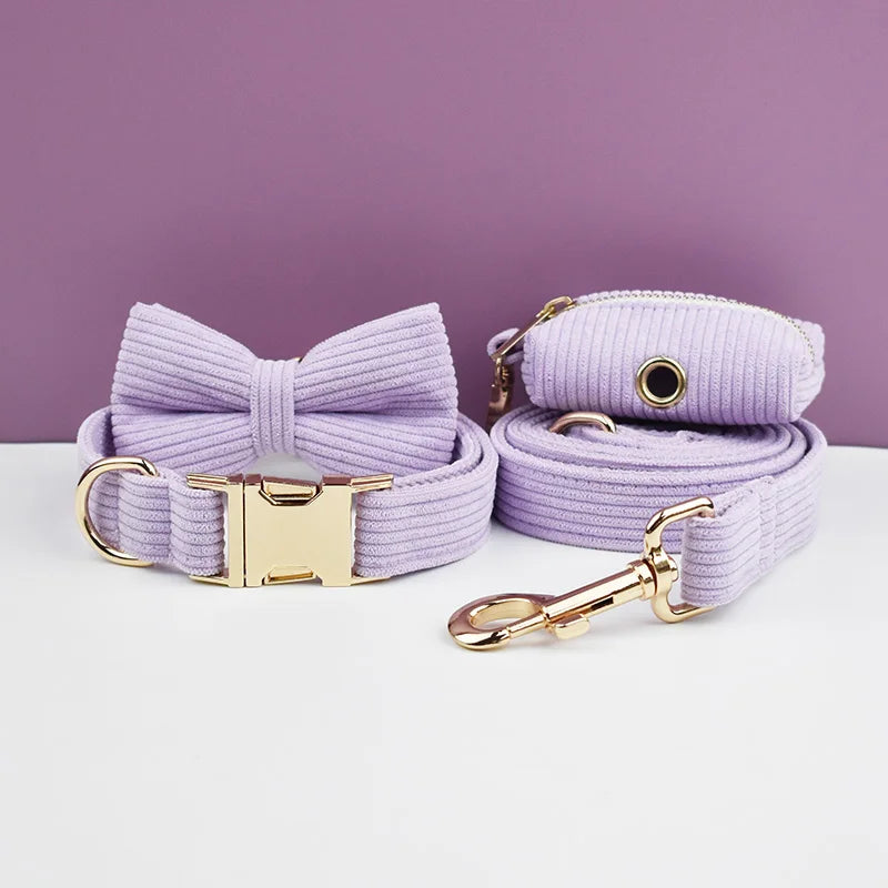 Pink Purple Dog Harness Set