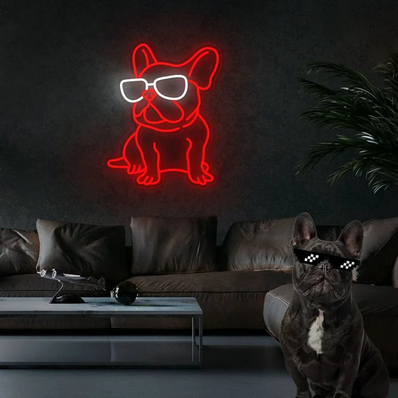 Frenchie LED Sign Decor