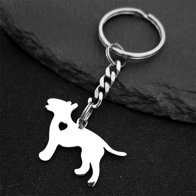 Bull Terrier Lover Keyring