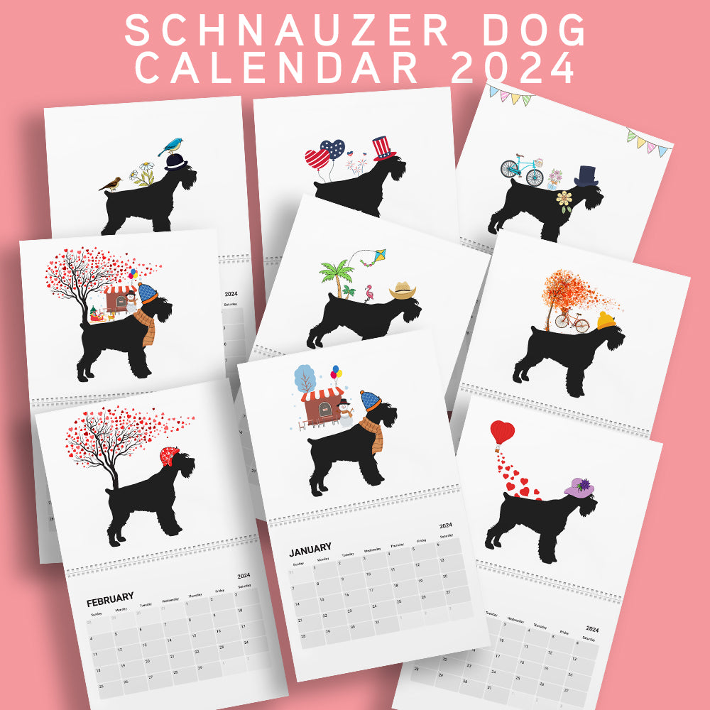 Schnauzer Wall Calendar 2024