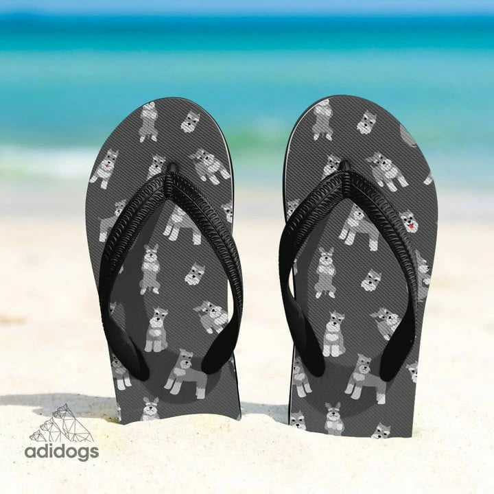 Schnauzer Lovers Flip Flops