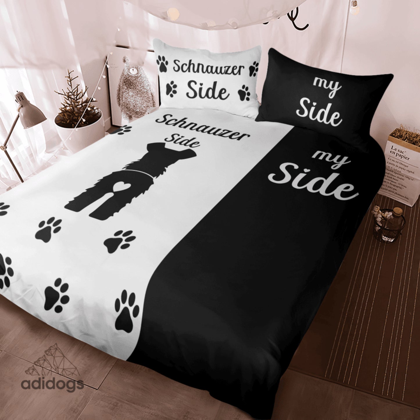 Schnauzer Side Bedding Set