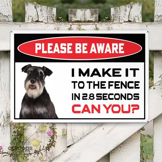 Please Be Aware of Schnauzer Sign