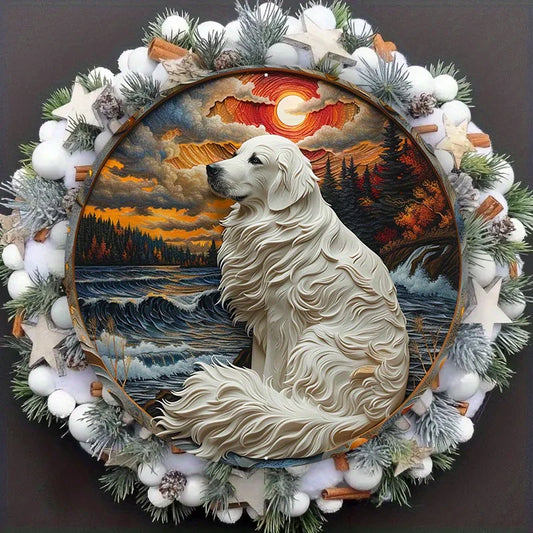 Golden Retriever Round Wall Decor