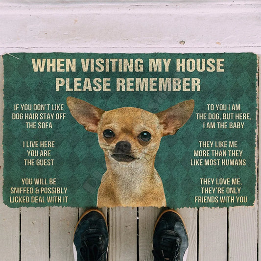 Chihuahua House Rules Doormat