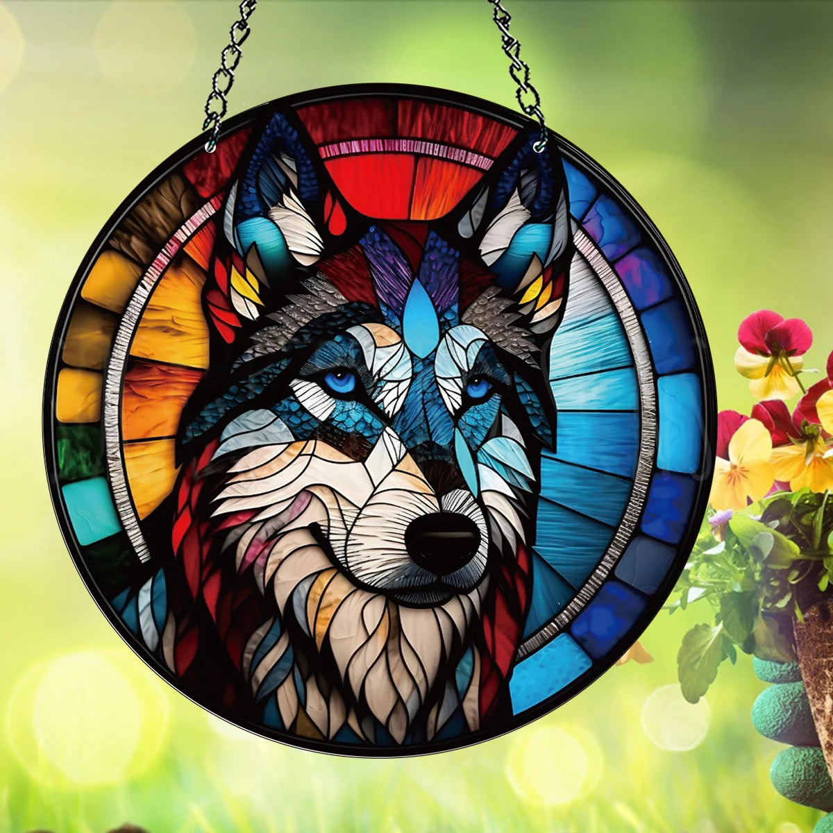 Husky Round Acrylic Wall Art