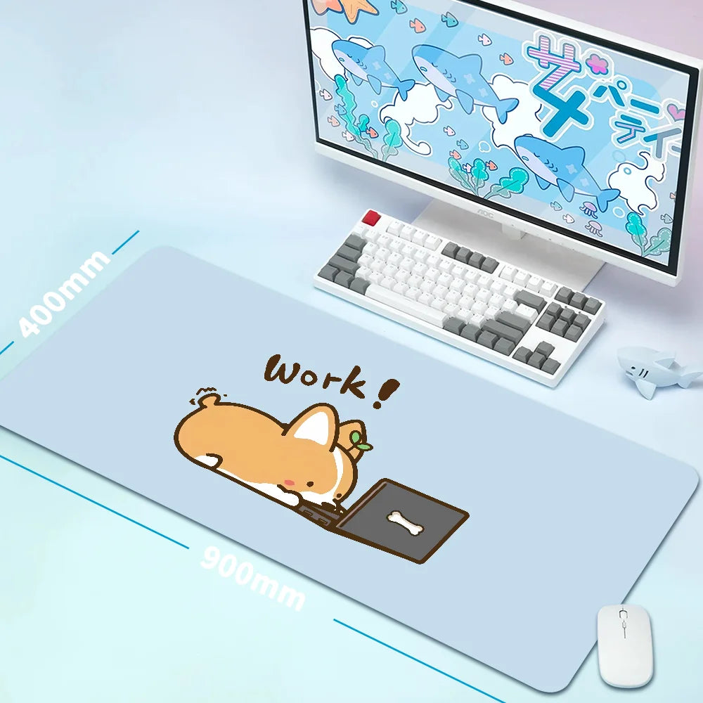 Corgi Keyboard Mouse Pad