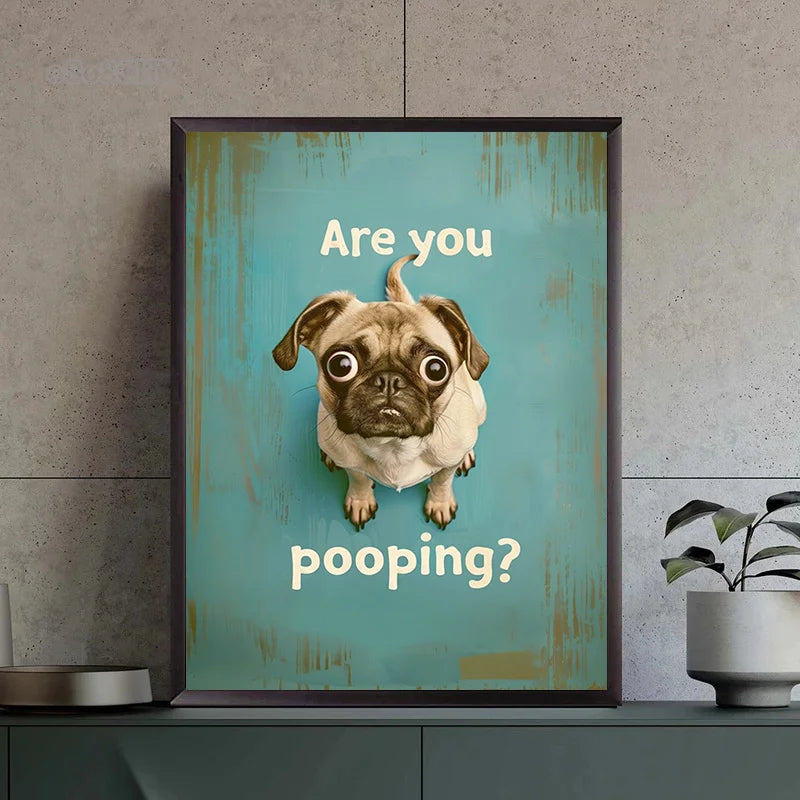 Cute Pug Canvas Poster