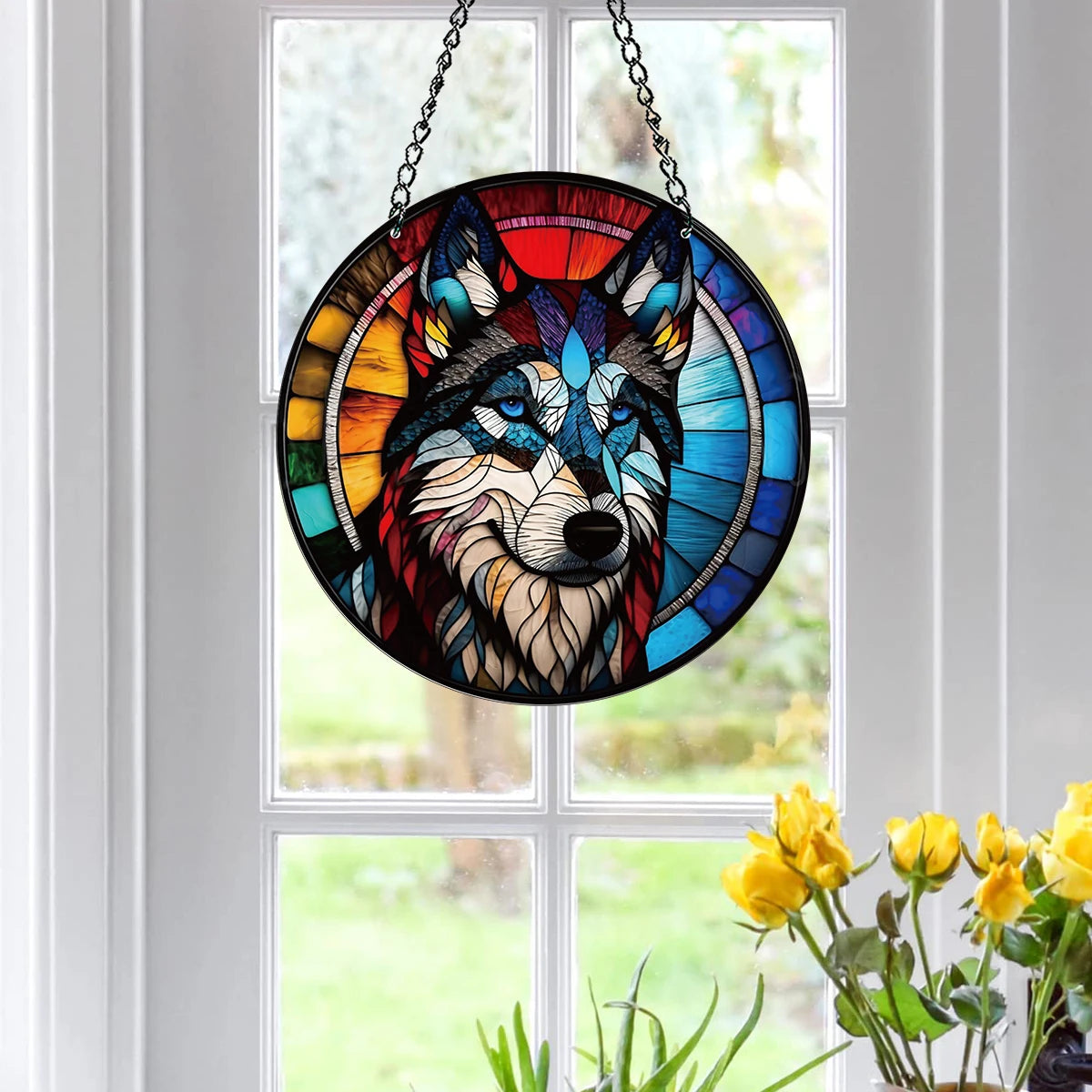 Husky Round Acrylic Wall Art