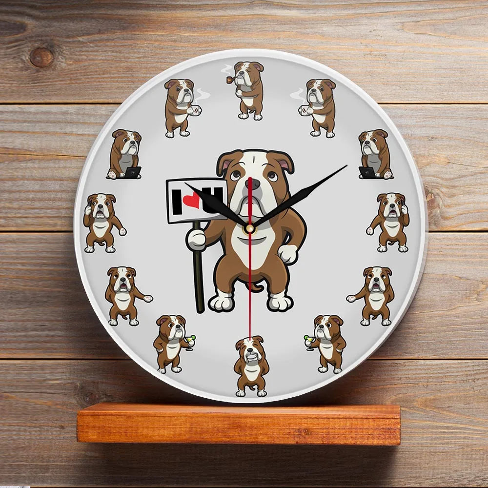 Bulldog Daily Life Wall Clock