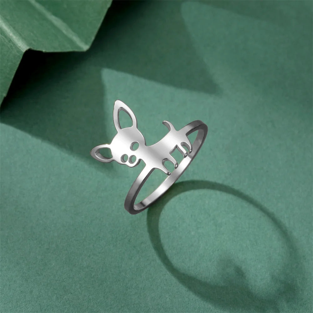 Chihuahua Stainless Steel Ring