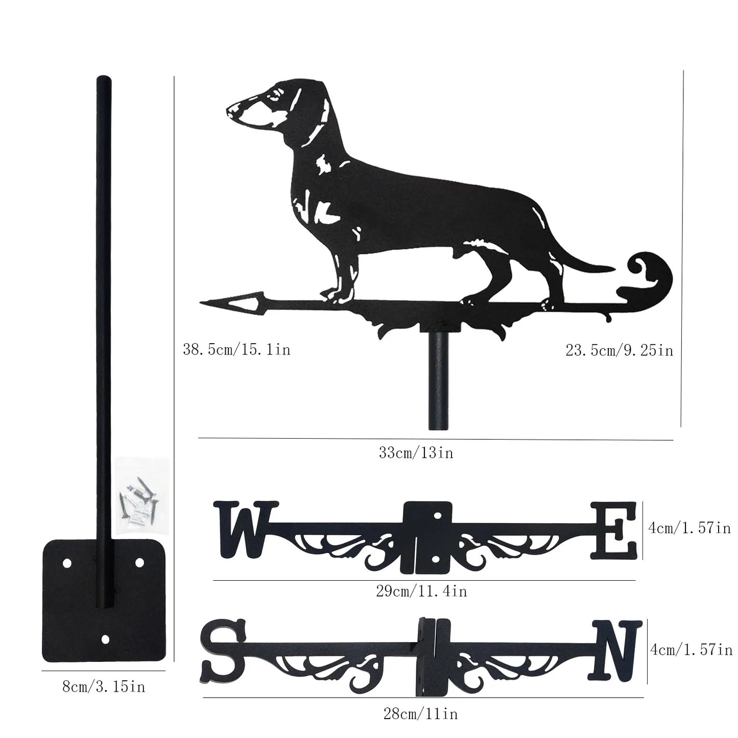 Dachshund Metal Weather Vane