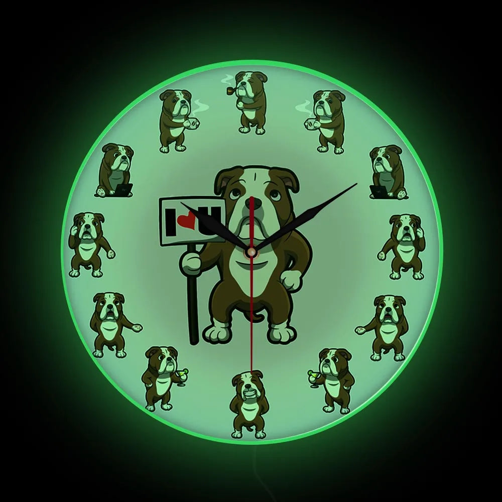 Bulldog Daily Life Wall Clock