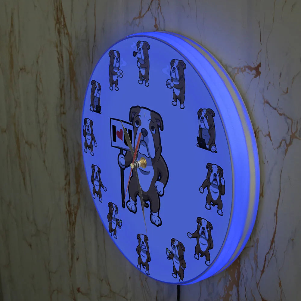 Bulldog Daily Life Wall Clock