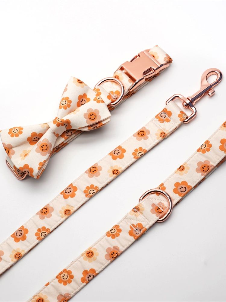 Floral Smile Collar Bow