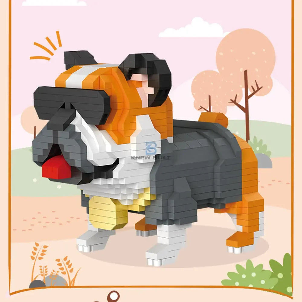 DIY Bulldog Building Blocks Toy