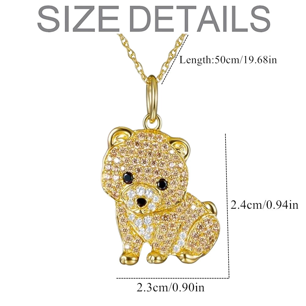 Exquisite Pomeranian Pendant Necklace