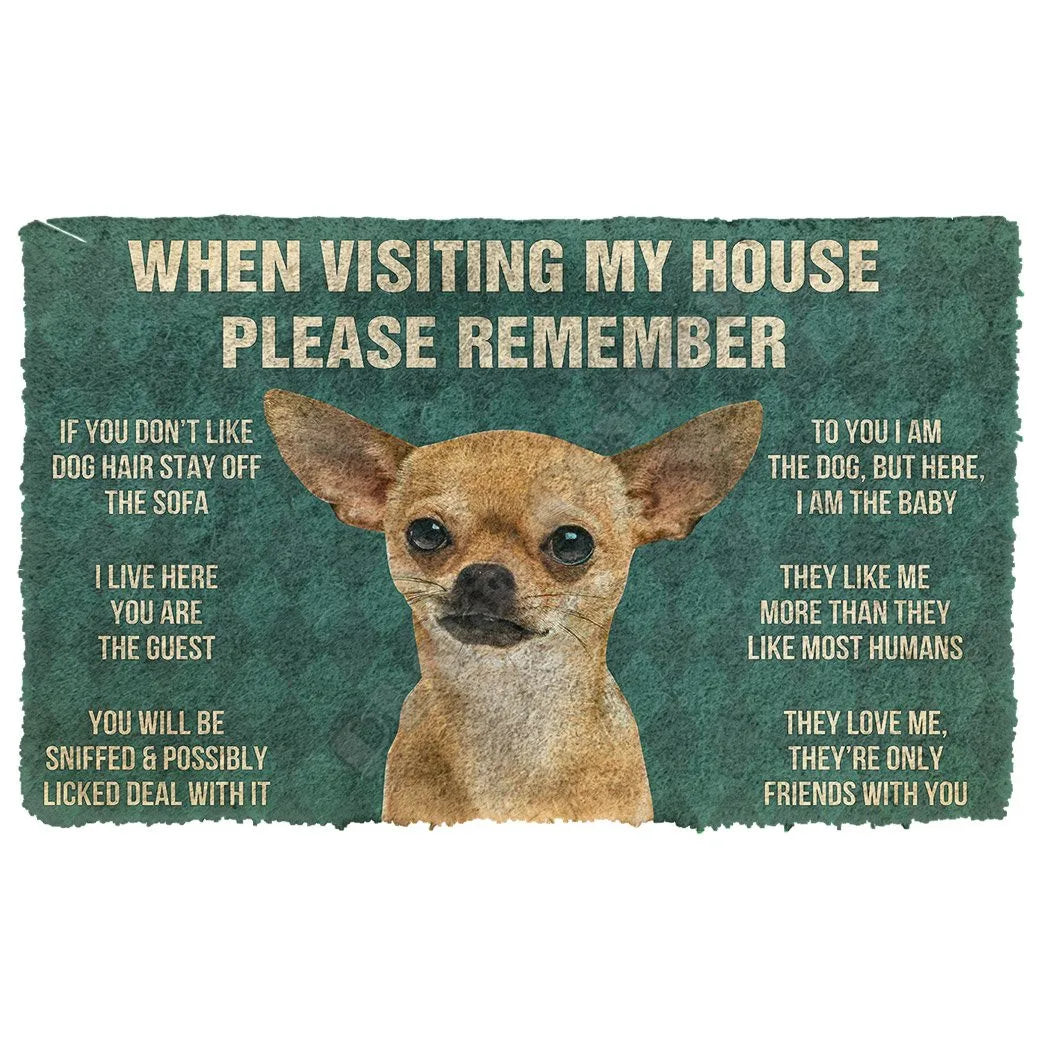 Chihuahua House Rules Doormat