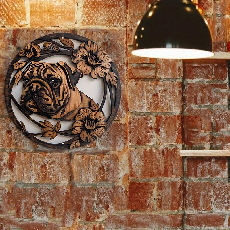 Floral Bulldog Decor