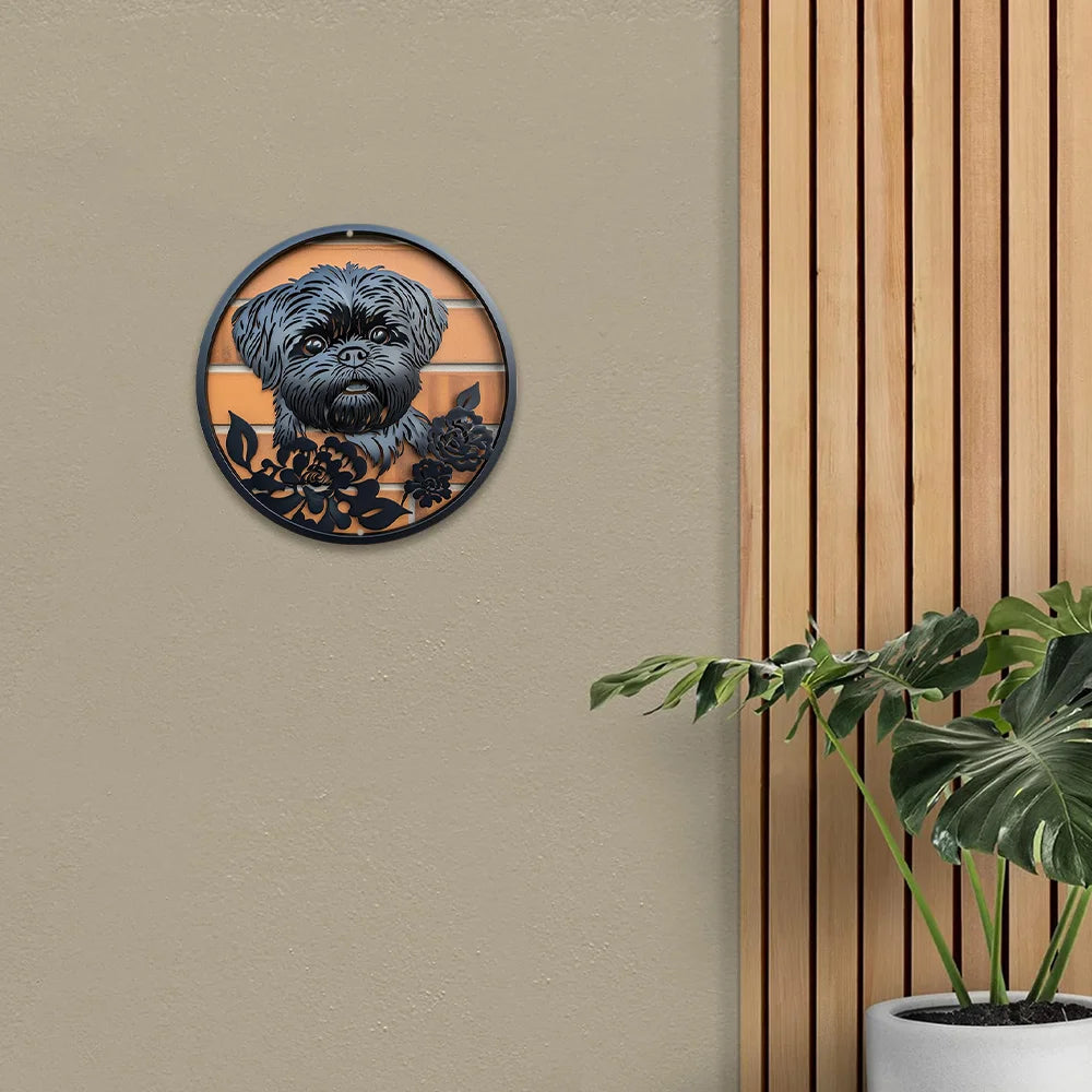 Elegant Shih Tzu Metal Sign