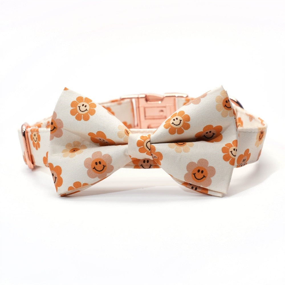 Floral Smile Collar Bow