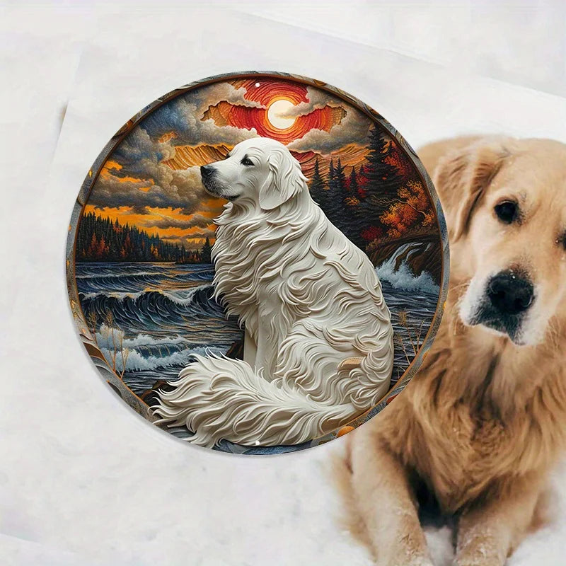 Golden Retriever Round Wall Decor