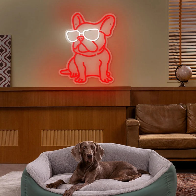 Frenchie LED Sign Decor