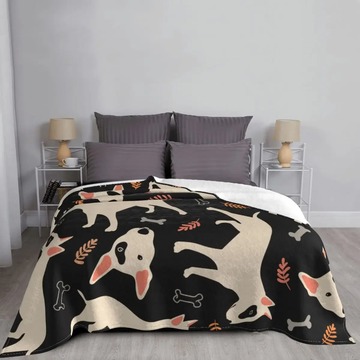 Bull Terrier Lover Flannel Blankets