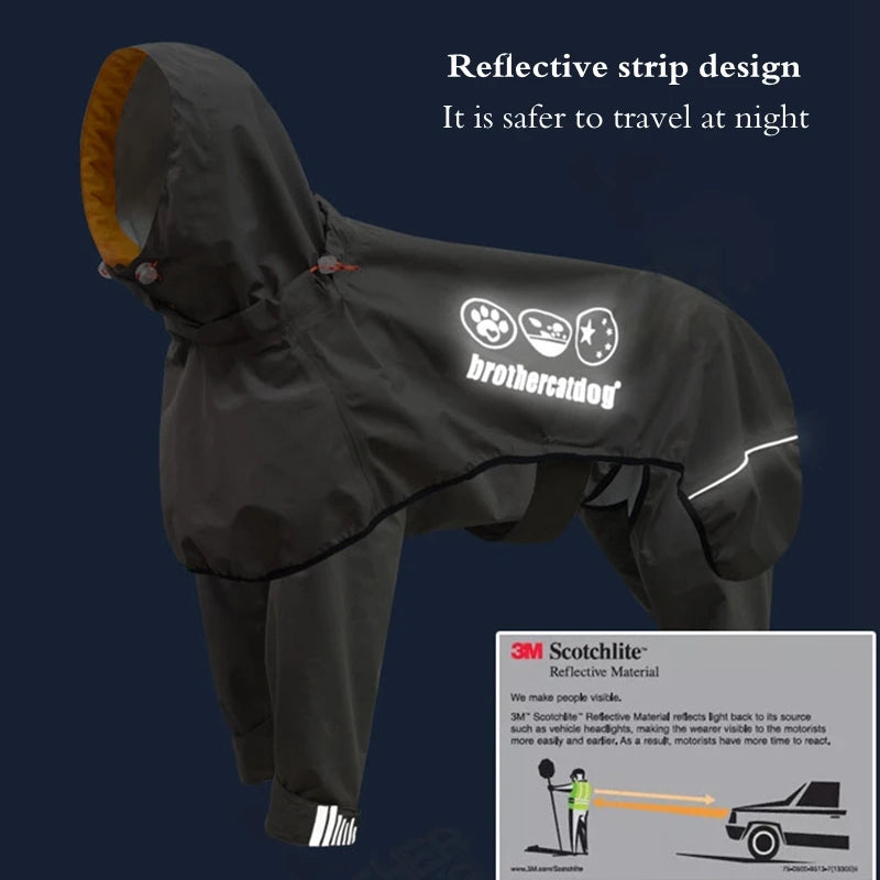 Waterproof Weimaraner Full Cover Raincoat