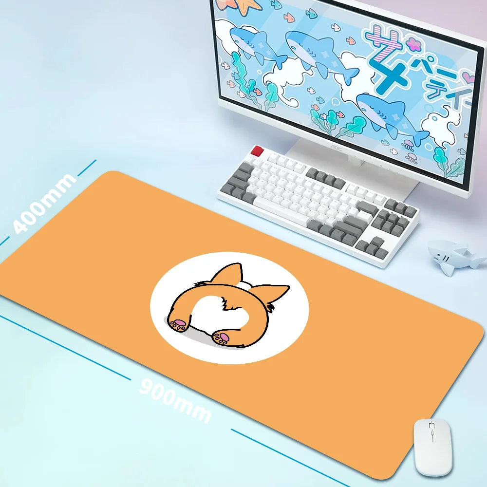 Corgi Keyboard Mouse Pad