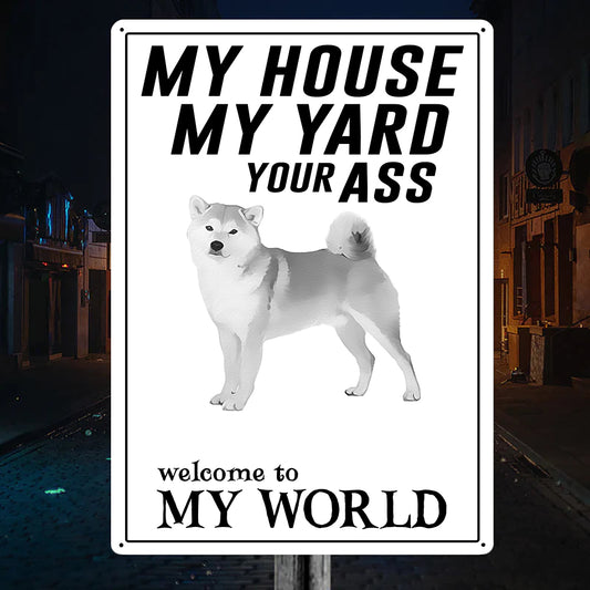 Welcome To Shiba Inu World Metal Sign