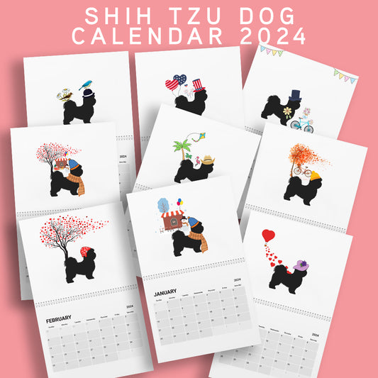 Shih Tzu Wall Calendar 2024