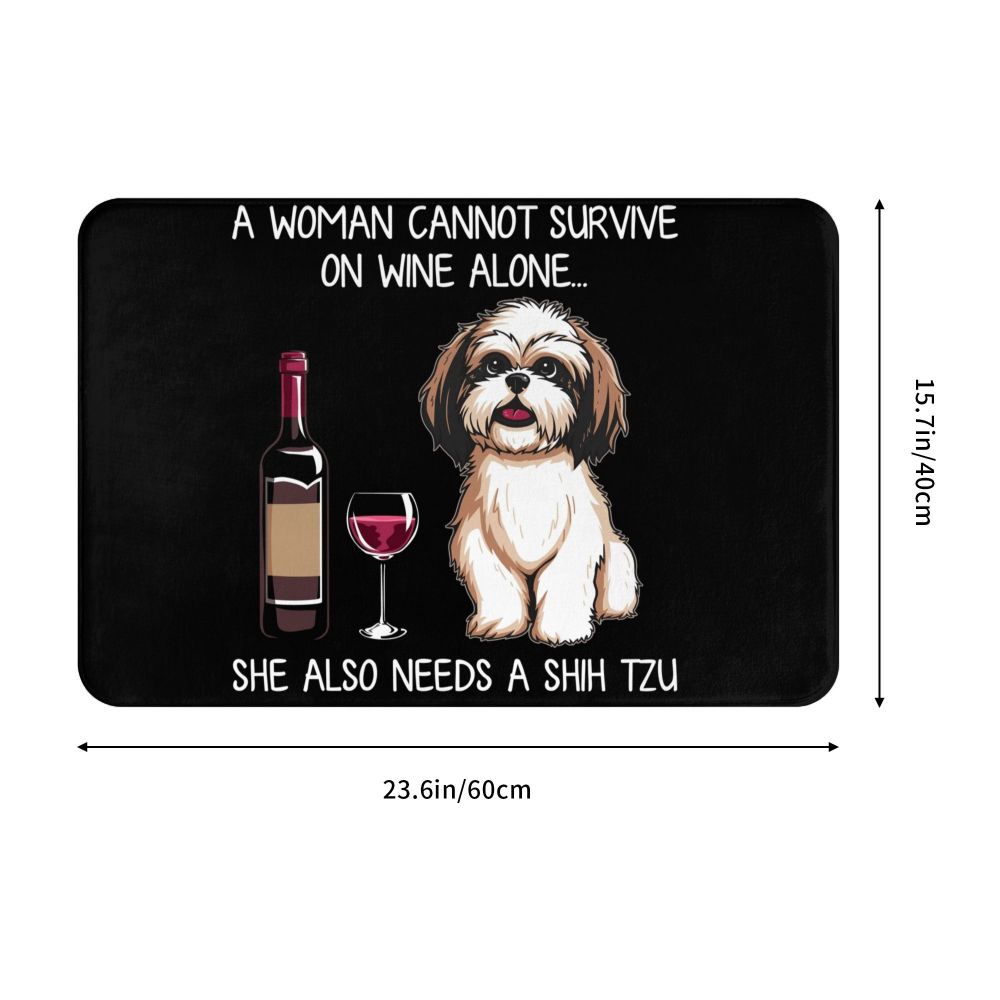 Shih Tzu Wine Doormat