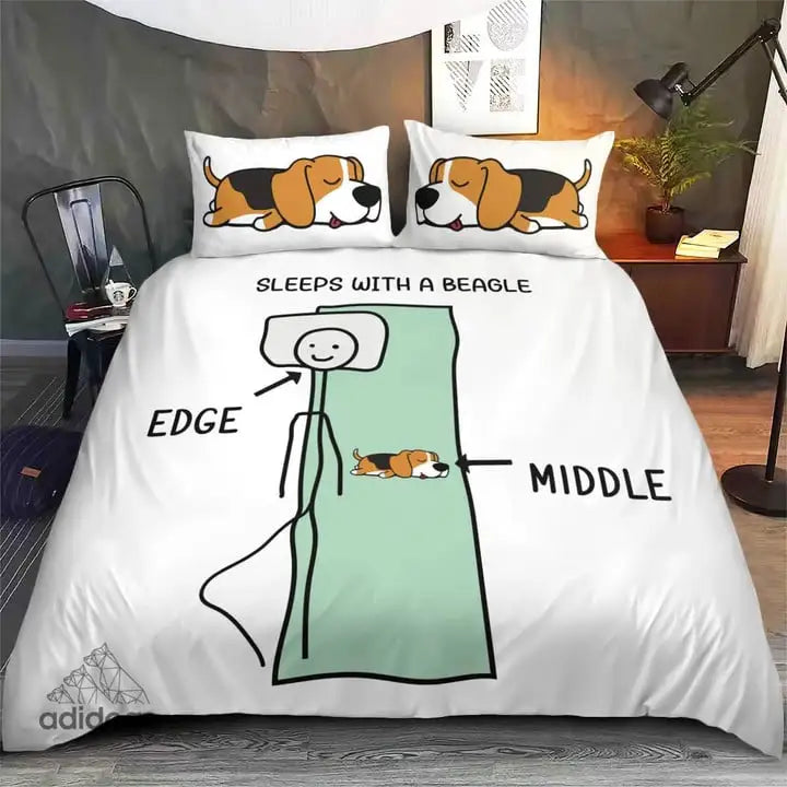 Sleeps With a Beagle Bedding Set