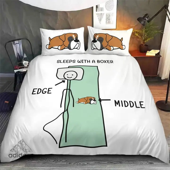 Sleeps With a Boxer Bedding Set