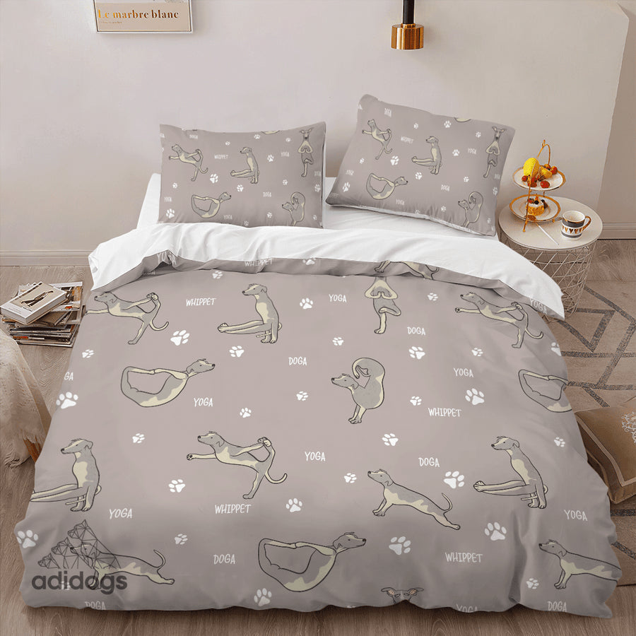 Whippet Yoga Bedding Set