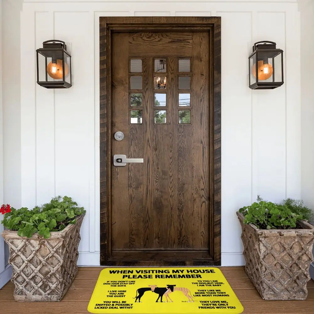 Whippet Home Rules Doormat