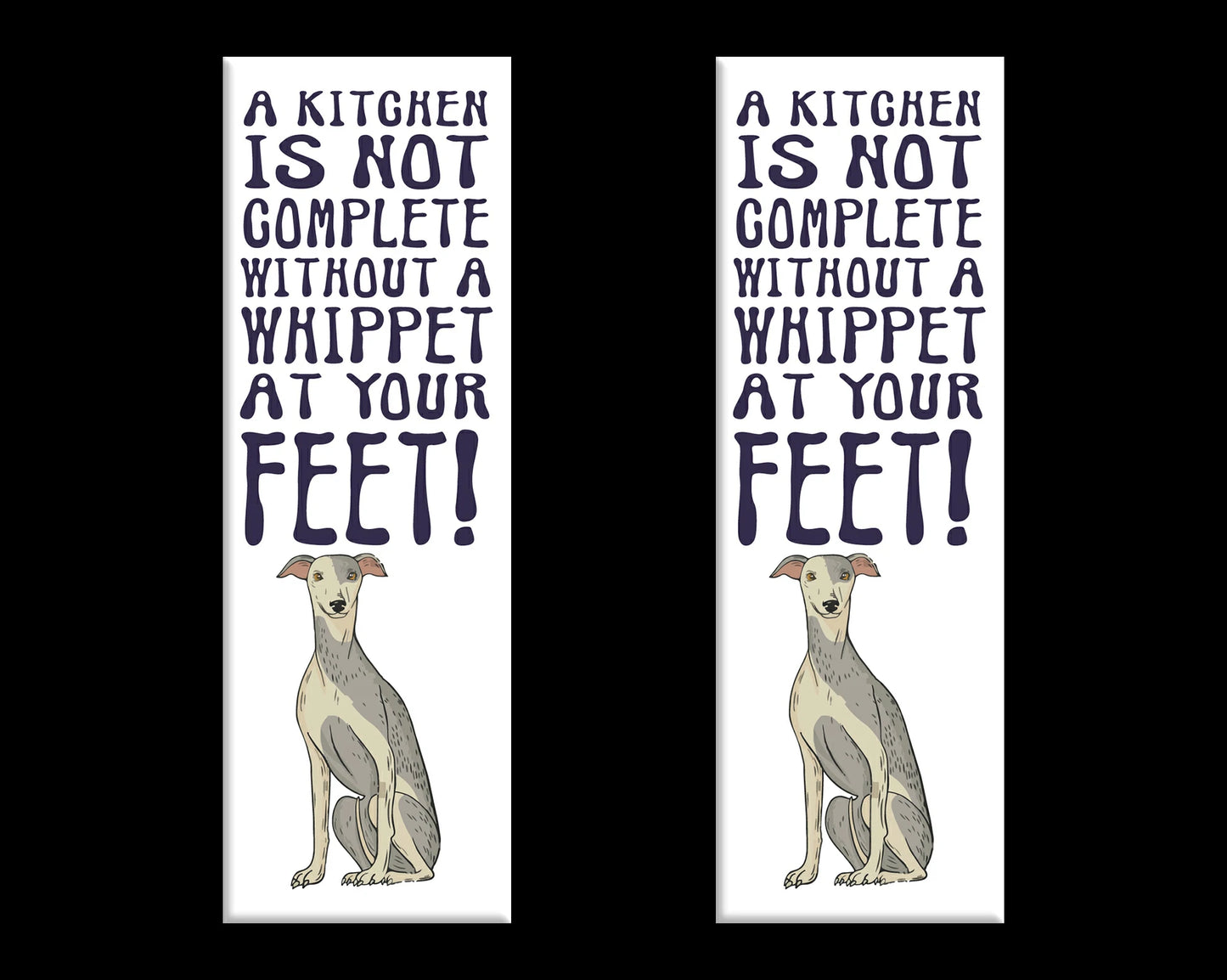 Whippet Home Kitchen Fridge Magnets