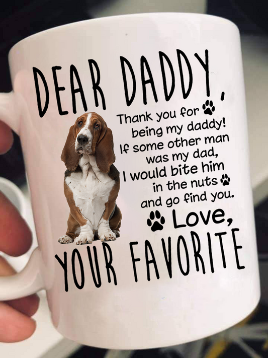 Dear Basset Hound Dad Mugs