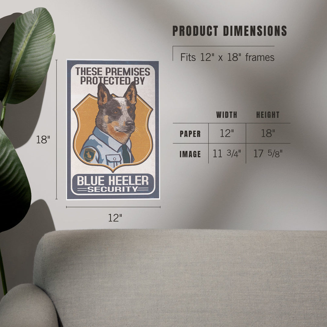 Blue Heeler Security Poster