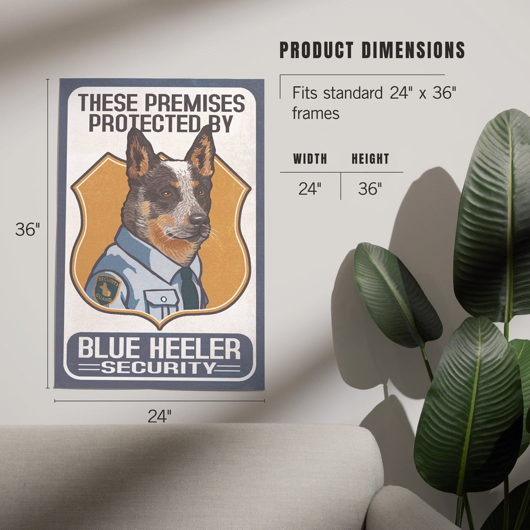 Blue Heeler Security Poster