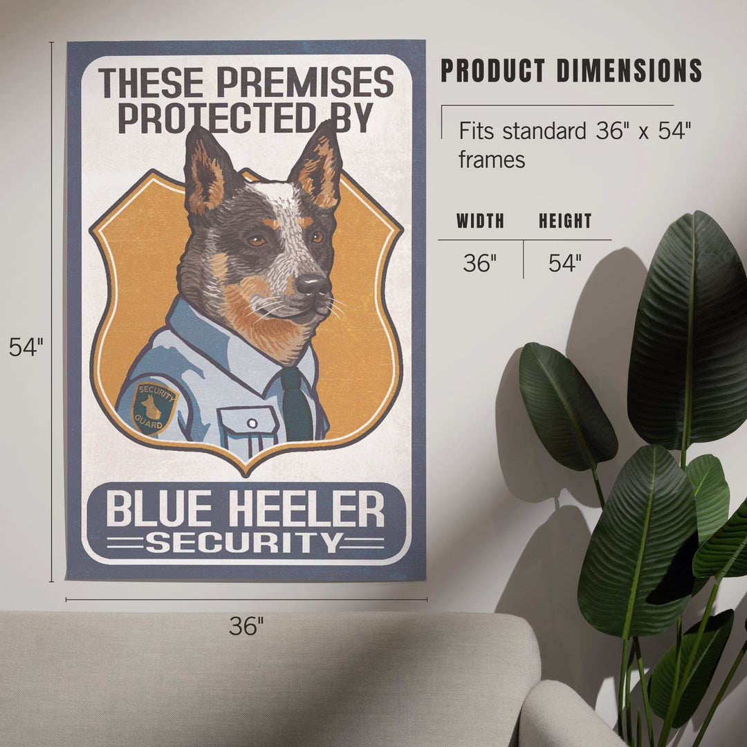 Blue Heeler Security Poster