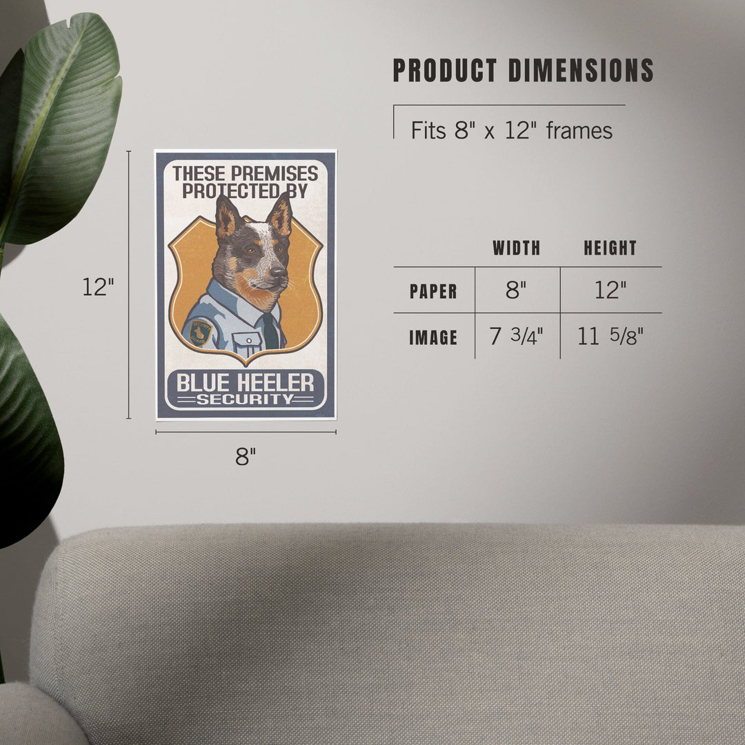 Blue Heeler Security Poster