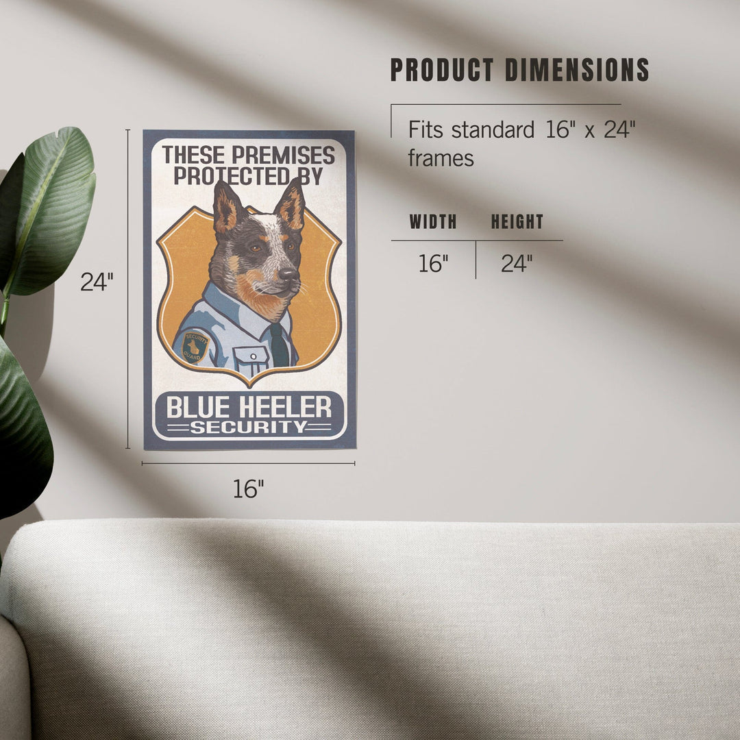 Blue Heeler Security Poster