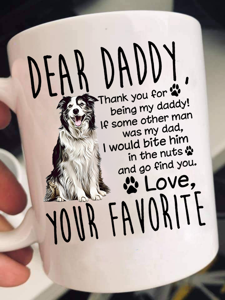 Dear Border Collie Dad Mugs