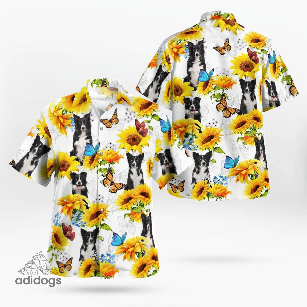 Border Collie Sunflower Hawaii Shirt