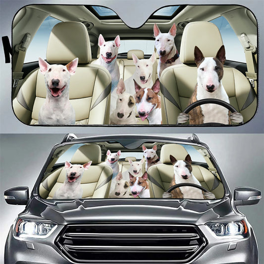 Bull Terrier Family Car Sunshade