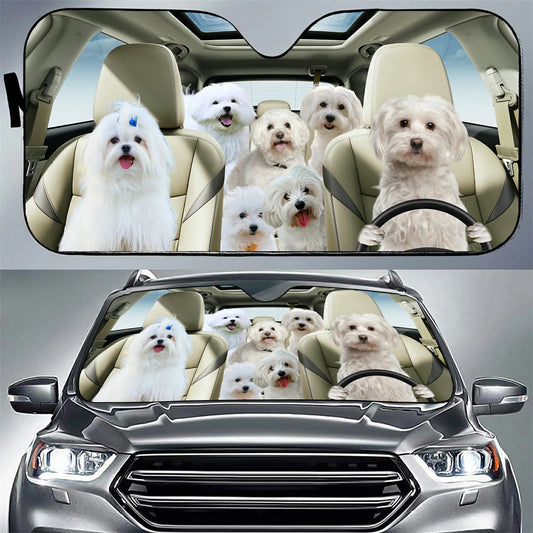 Maltese Family Car Sunshade